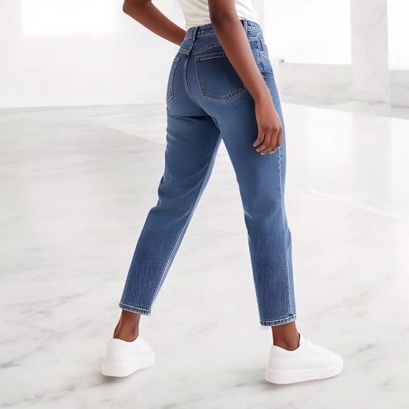 Camila Coelho Women’s Blue Embroidered Straight Ankle Jeans Sz 8 - Picture 3 of 14